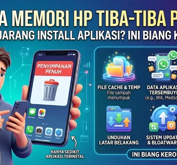 Kenapa Memori HP Tiba-Tiba Penuh Padahal Jarang Install Aplikasi?