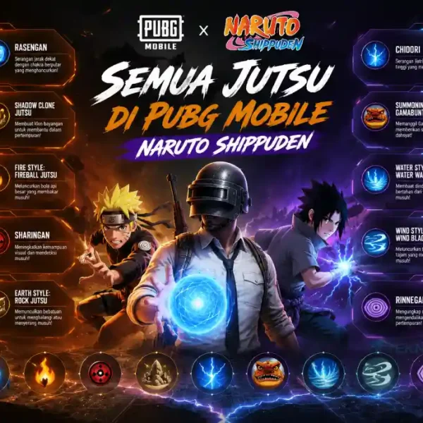 Jutsu PUBG Mobile x Naruto Shippuden