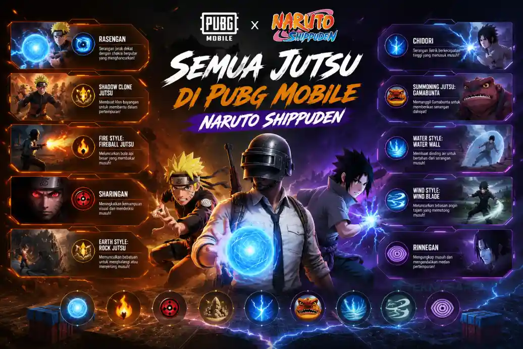 Jutsu PUBG Mobile x Naruto Shippuden